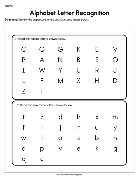 alphabet for preschoolers worksheets|recognizing.